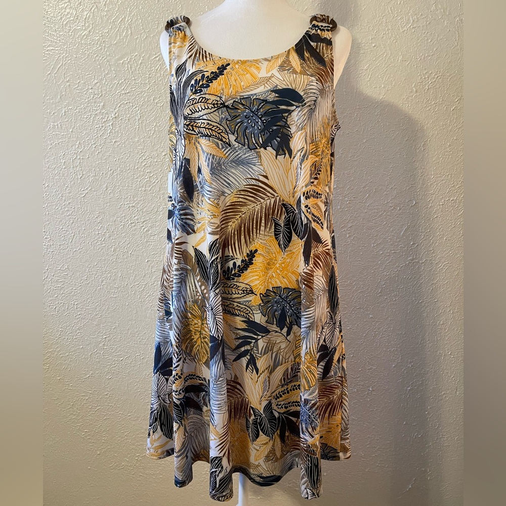Soft Works Tropical Print Sleeveless Dress